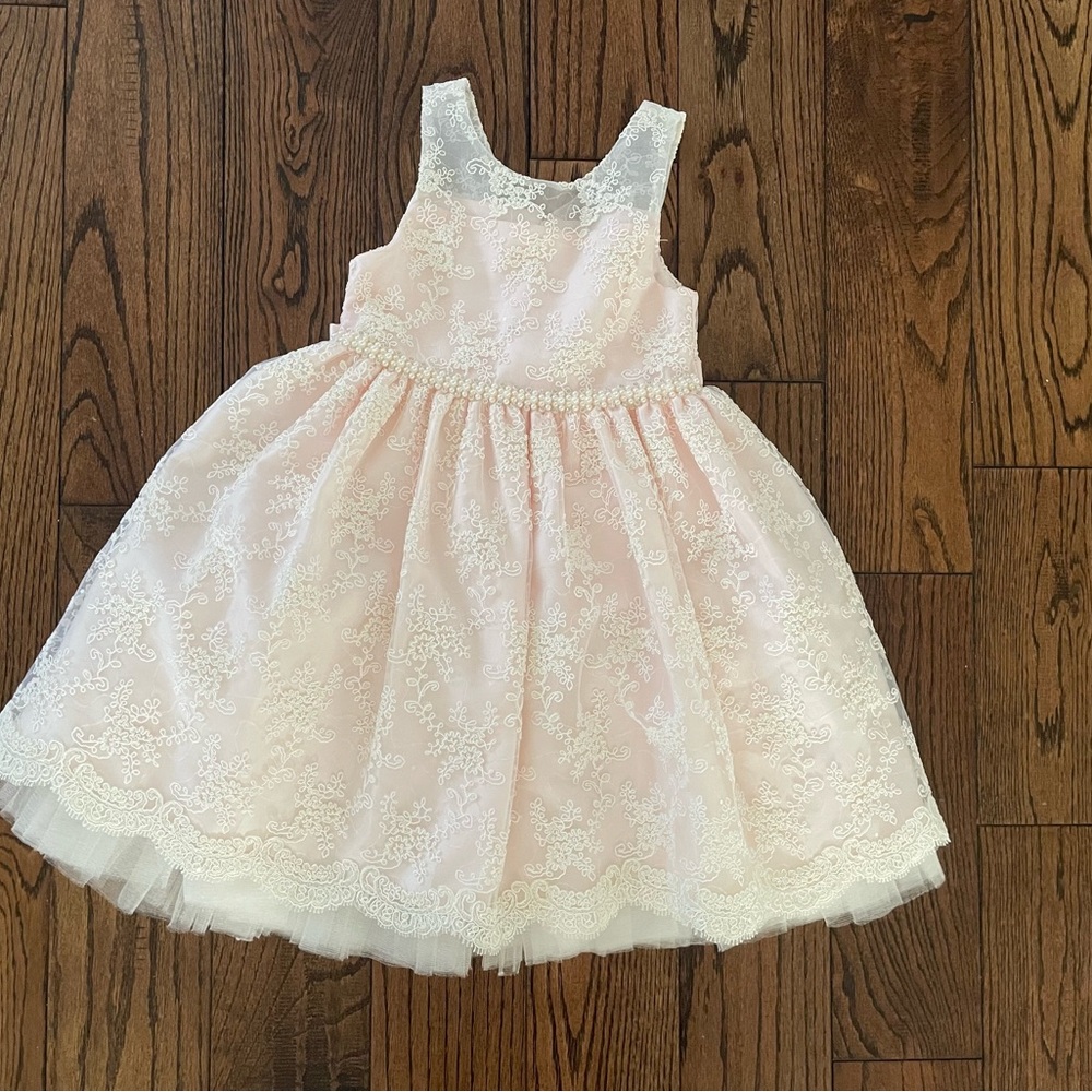 American Princess Pink Lace Formal Dress